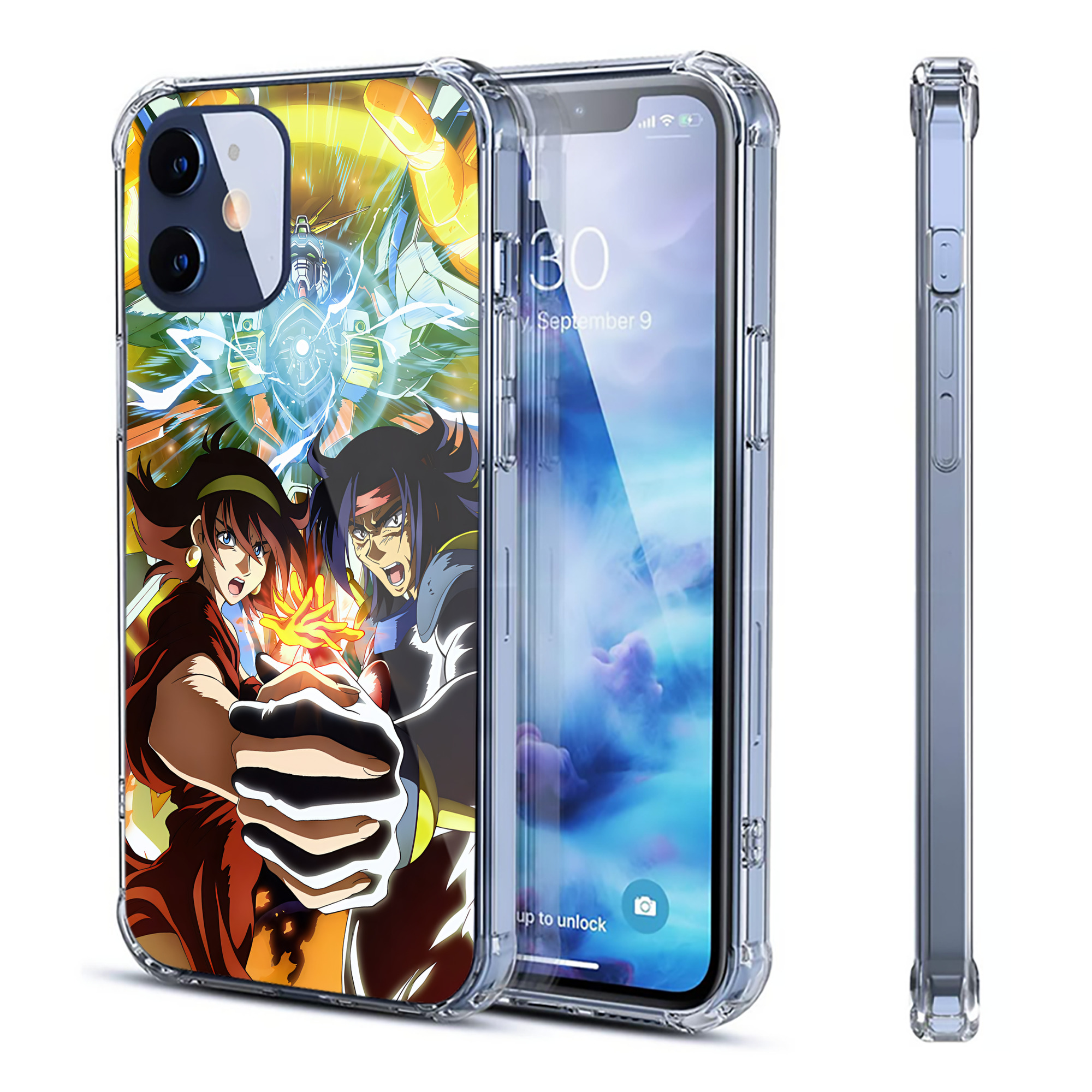 （画像用） 機動戦士ガンダム Mobile Suit Gundam 【iPhone 12シリーズ対応】透明スマホケース（クリアソフトケース）